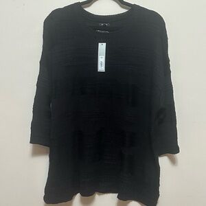 APT.9 Black Knit Sweater 1X NWT